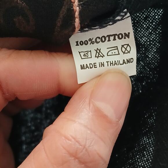 Handmade Women’s M Embroidered Floral Beaded Tassel Boho Cotton Midi Kurti Dress - Picture 9 of 12